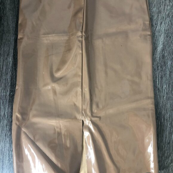 Commando Nude Beige Faux Leather Midi Skirt Sz S - Picture 9 of 9